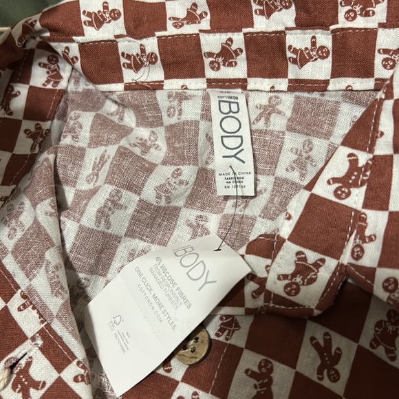 Ginger bread linen blend woven sleep set NWT - Picture 3 of 6